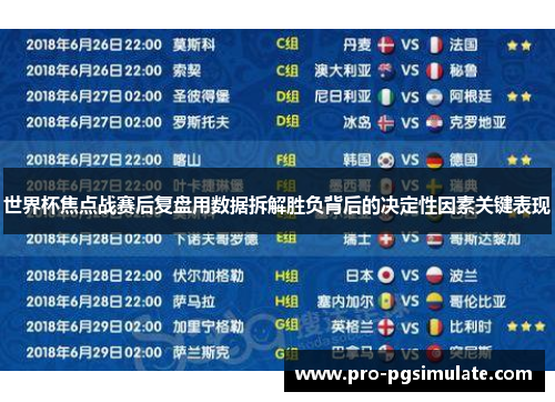 世界杯焦点战赛后复盘用数据拆解胜负背后的决定性因素关键表现